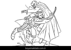 Wolverine boyama sayfası – eğlenceli etkinlik, el becerilerini geliştirir