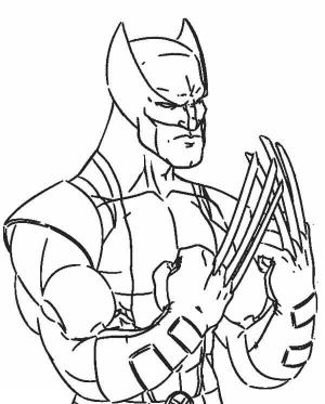 Wolverine boyama sayfası,  coloring page, Pençeli Wolverine, 