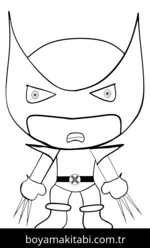 Wolverine boyama sayfası – keyifli zaman, renkli çizimler
