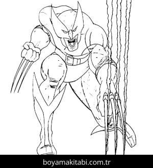 Wolverine boyama sayfası – boyama çalışması, yaratıcılığı geliştirir