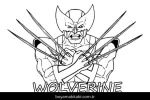 Wolverine boyama sayfası – sevimli karakter, sanatsal çalışma