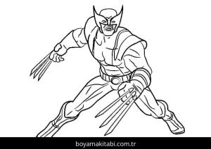 Wolverine boyama sayfası – evde etkinlik, ücretsiz yazdır