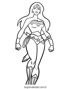 Wonder Woman boyama sayfası – okul öncesi, evde etkinlik