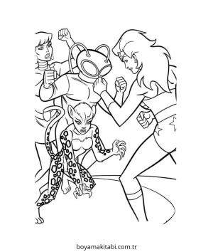 Wonder Woman boyama sayfası – sanatsal çalışma, çocuklar için