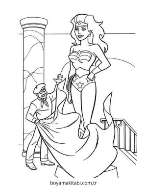 Wonder Woman boyama sayfası – boyama etkinliği, çocuk aktivitesi