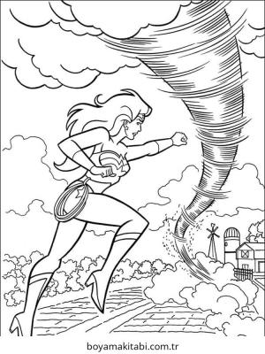 Wonder Woman boyama sayfası – okul öncesi, evde etkinlik