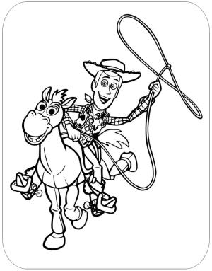 Woody boyama sayfası,  coloring page, Woody Binme Bullseye, 