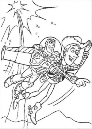 Woody boyama sayfası,  coloring page, Woody ve Buzz Uçan, 