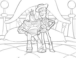 Woody boyama sayfası,  coloring page, Evde Woody ve Buzz, 