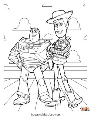 Woody boyama sayfası – basit çizim, kolay boyama