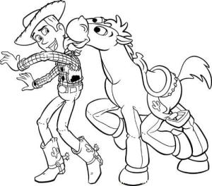 Woody boyama sayfası,  coloring page, Woody ve Bullseye, 