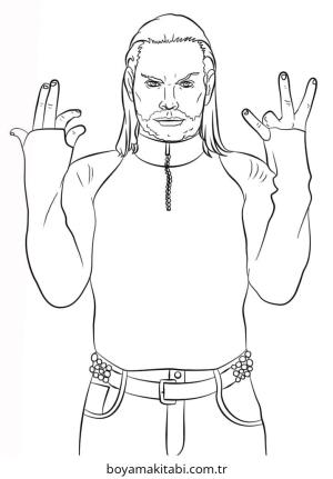 WWE boyama sayfası – eğitici aktivite, yaratıcılık