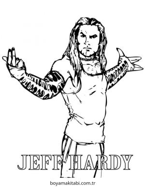 WWE boyama sayfası – çizgi film temalı, basit çizim