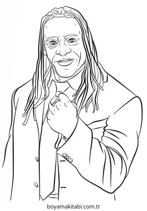 WWE boyama sayfası – el becerilerini geliştirir, boyama çalışması