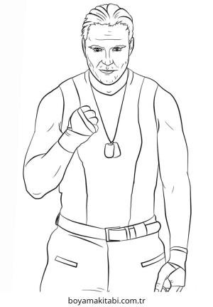 WWE boyama sayfası – sevimli karakter, sanatsal çalışma