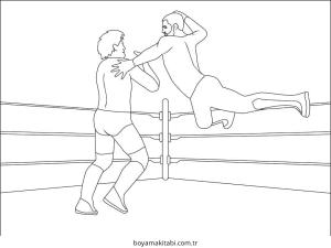 WWE boyama sayfası – el becerilerini geliştirir, boyama çalışması