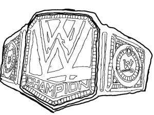 WWE boyama sayfası,  coloring page, Cinturones WWE, 