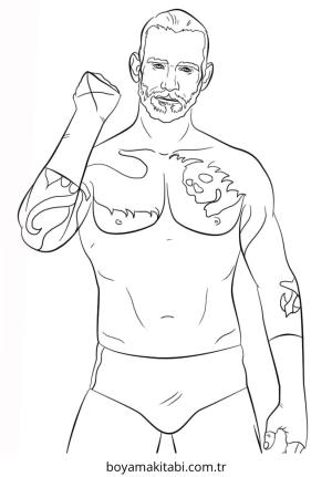 WWE boyama sayfası – kolay boyama, eğitici aktivite
