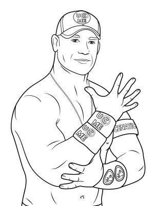 WWE boyama sayfası,  coloring page, John Cena Fresco, 