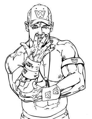 WWE boyama sayfası,  coloring page, John Cena, 