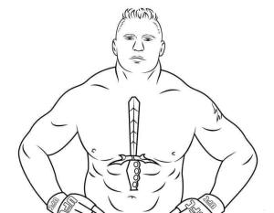 WWE boyama sayfası,  coloring page, Brock Lesnar, 