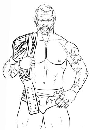 WWE boyama sayfası,  coloring page, Randy Orton, 