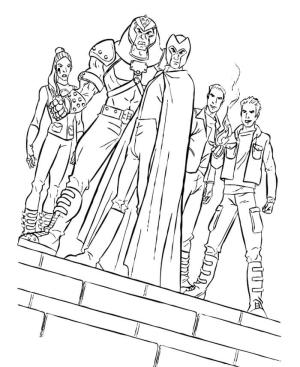 X-Men boyama sayfası,  coloring page, Karanlık Takım X-Men, 