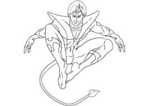 X-Men boyama sayfası,  coloring page, Nightcrawler, 