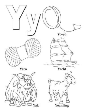 Y Harfi boyama sayfası,  coloring page, Y Harfi, 