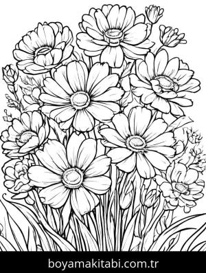 Yabani Çiçekler boyama sayfası,  coloring page, , 