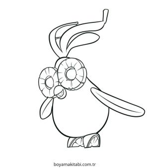 Yağmur boyama sayfası – çizgi film temalı, basit çizim