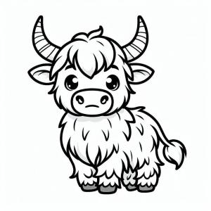 Yak boyama sayfası,  coloring page, Yak’ı ücretsiz çiz, 