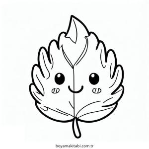 Yaprak boyama sayfası – el becerilerini geliştirir, boyama çalışması