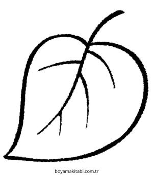 Yaprak boyama sayfası – ücretsiz yazdır, boyama etkinliği