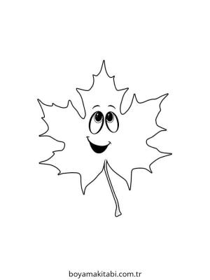 Yaprak boyama sayfası – evde etkinlik, ücretsiz yazdır