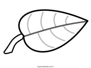 Yaprak boyama sayfası – sevimli karakter, sanatsal çalışma