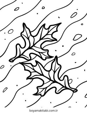 Yaprak boyama sayfası – eğlenceli etkinlik, el becerilerini geliştirir