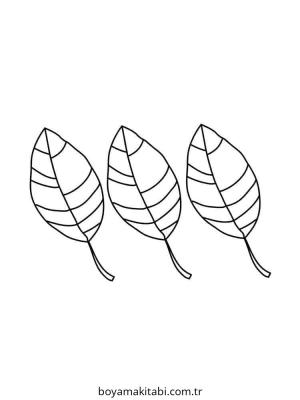 Yaprak boyama sayfası – PDF indir, sevimli karakter
