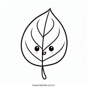 Yaprak boyama sayfası – eğitici aktivite, yaratıcılık