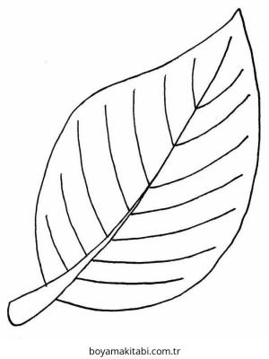 Yaprak boyama sayfası – evde etkinlik, ücretsiz yazdır