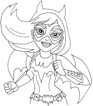 Yarasa Kız boyama sayfası,  coloring page, Batgirl’ün Yüzü, 