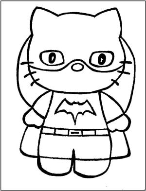 Yarasa Kız boyama sayfası,  coloring page, Merhaba Kitty Yarasa Kızı, 