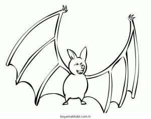 Yarasa boyama sayfası – eğitici aktivite, yaratıcılık