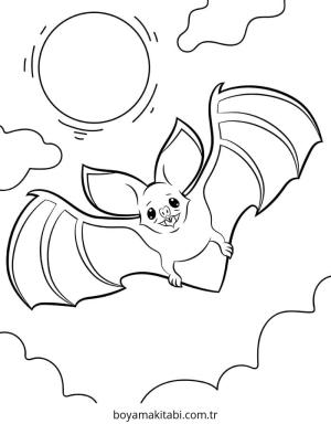 Yarasa boyama sayfası – eğitici aktivite, yaratıcılık