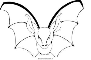 Yarasa boyama sayfası – boyama çalışması, yaratıcılığı geliştirir