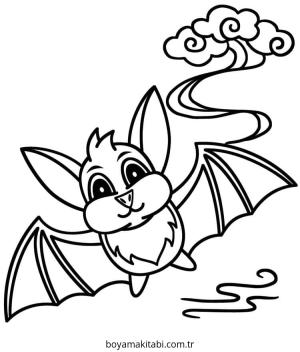 Yarasa boyama sayfası – eğlenceli etkinlik, el becerilerini geliştirir