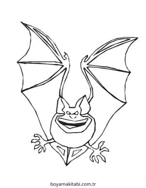 Yarasa boyama sayfası – PDF indir, sevimli karakter