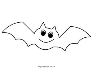 Yarasa boyama sayfası – PDF indir, sevimli karakter