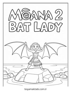 Yarasa boyama sayfası – çocuk aktivitesi, PDF indir