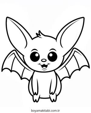 Yarasa boyama sayfası – keyifli zaman, renkli çizimler
